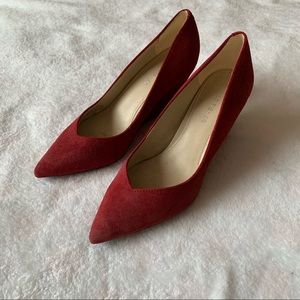 Maroon high heels